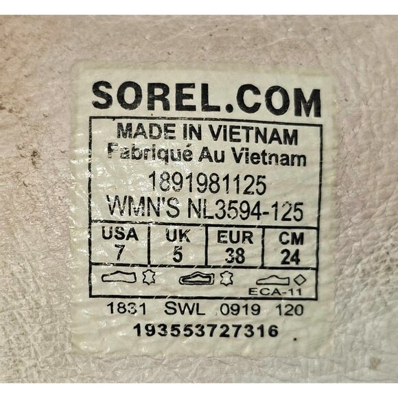 Sorel Women's White Leather Roaming Buckle Strap Slide Sandals Sz 7 2313 - Picture 9 of 16